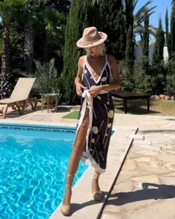 Badeanzug Mit Pareo Golden Dots