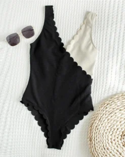 Badeanzug Amily 9 Badeanzug Amily -Strandbikini Geschaft Badeanzug Badekleid bademode Swimwear Swimsuit schwarz beige Amily 3 458399