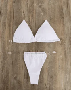 Bikini Nked -Strandbikini Geschaft Bikini Brazil Tanga Mini Bademode transparent Nked weiss 3 639496