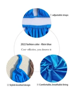 Bikini Set Leira -Strandbikini Geschaft Bikini Damen Bademode Bikinis Set Triangel Brazilian High Waist Badehose String JustStyle Leira blau 1