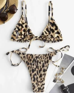 Bikini Ripped Leo -Strandbikini Geschaft Bikini Set Damen Bademode Leopard Triangel Brazil Badehose Tanga String Scrunch Effekt Schweiz Ripped Leo 3 188006