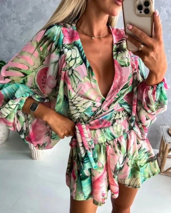 Kurzer Jumpsuit Tropical Watermelon 3 Kurzer Jumpsuit Tropical Watermelon – Bild 3