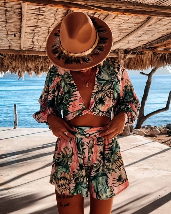 Kurzer Jumpsuit Tropical Watermelon 1 Kurzer Jumpsuit Tropical Watermelon