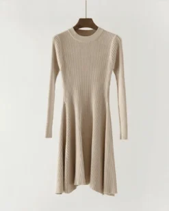 Kleid Knitted Belgrade -Strandbikini Geschaft Kleid Damen Strickkleid Knitted Loungewear Skaterkleid Cozy Dress Belgrade beige 4 167349