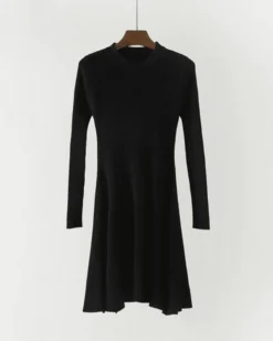 Kleid Knitted Belgrade -Strandbikini Geschaft Kleid Damen Strickkleid Knitted Loungewear Skaterkleid Cozy Dress Belgrade schwarz 3 573295