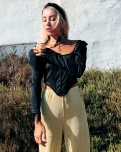 Korsett Langarm Shirt Aisha