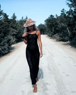 Langes Kleid Black Zebra 19 Langes Kleid Black Zebra -Strandbikini Geschaft Maxikleid Langes schwarzes Mesh Damen Kleid Zebra Animal Muster Print Bodenlanges Sommerkleid Spaghetti Treager Black Zebra Cindy 1