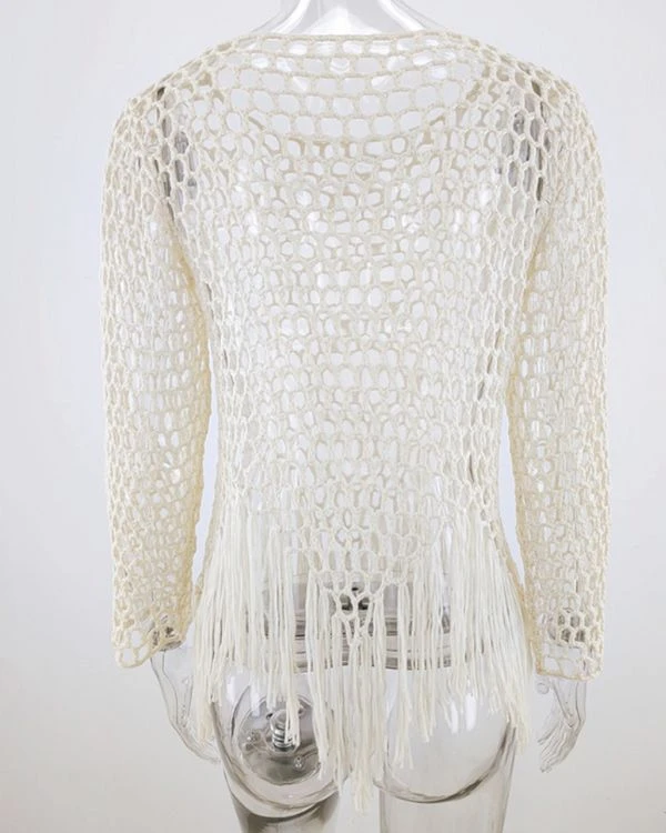 Netz Fransen Pullover Leily – Bild 7