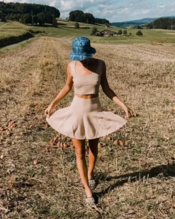 Knitted Rock Paula -Strandbikini Geschaft Rock Skirt Damen Knittedrock Loungewear Cozy Style Paula Cindy beige 1 604891