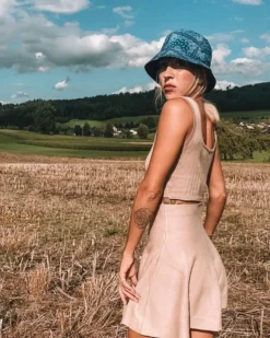 Knitted Rock Paula -Strandbikini Geschaft Rock Skirt Damen Knittedrock Loungewear Cozy Style Paula Cindy beige 4 402491