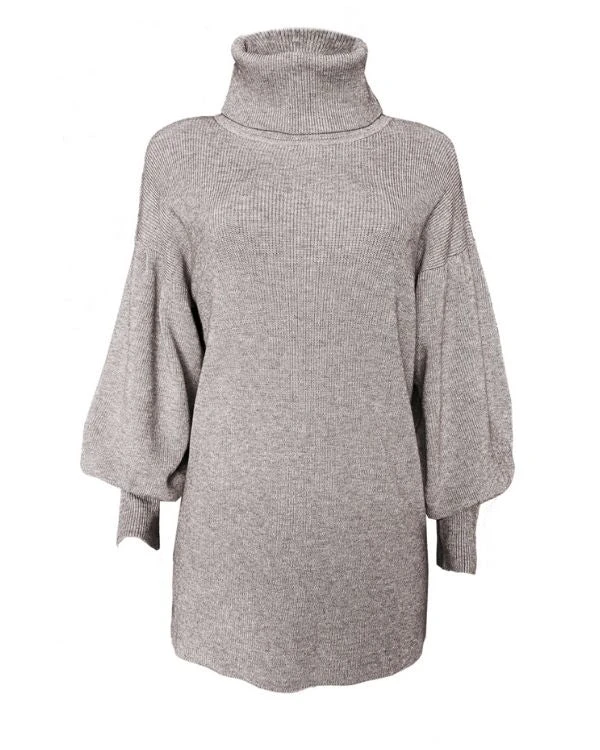 Rollkragen Pullover Strickkleid Jaina – Bild 4