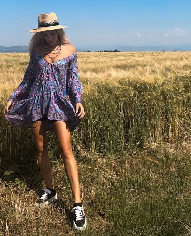 Paisley Seiden Kleid Mohana – Bild 4