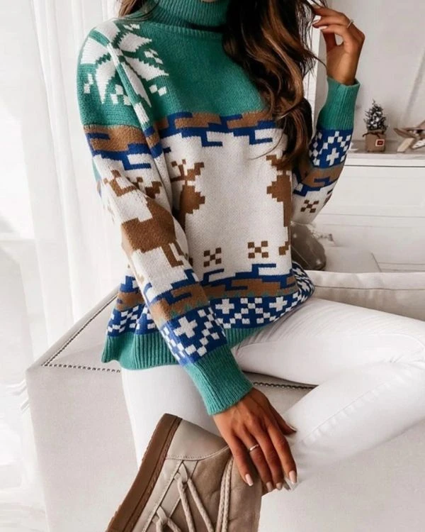 Winterpullover Reindeer & Snowflake – Bild 4