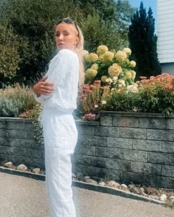 Zweiteiler Anzug Boho Kate -Strandbikini Geschaft Zweiteiler Zweierset Damen Boho Style Bluse Hemd Hose Baumwolle Sommer Bohemian Schweiz Juststyle Kate weiss Cindy 4 192279